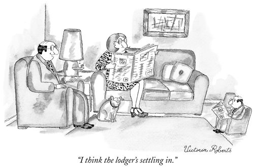 "I think the lodger's settling in."