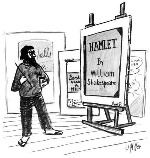 "Hamlet. By William Shakespeare." Painting.