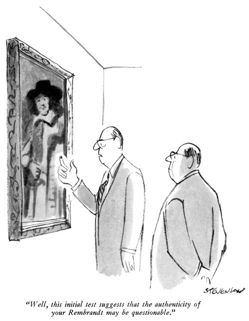 "Well, this initial test suggests that the authenticity of your Rembrandt may be questionable."