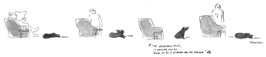 "Mi chiamano Mimi, il perche non so. Sola, mi fo il pranzo da me stessa."