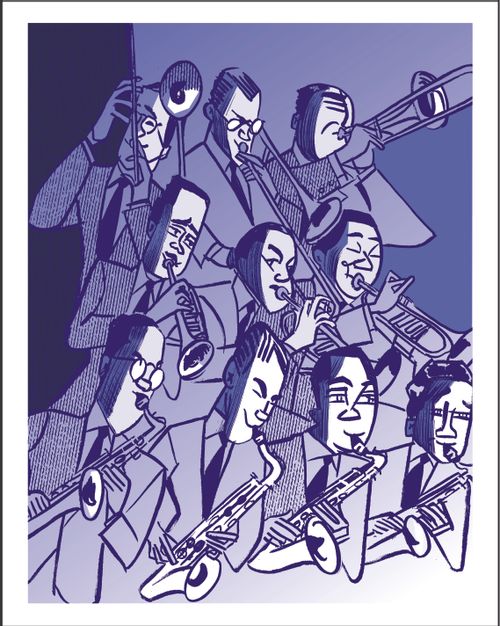 Horn Section in a Jazz Band
