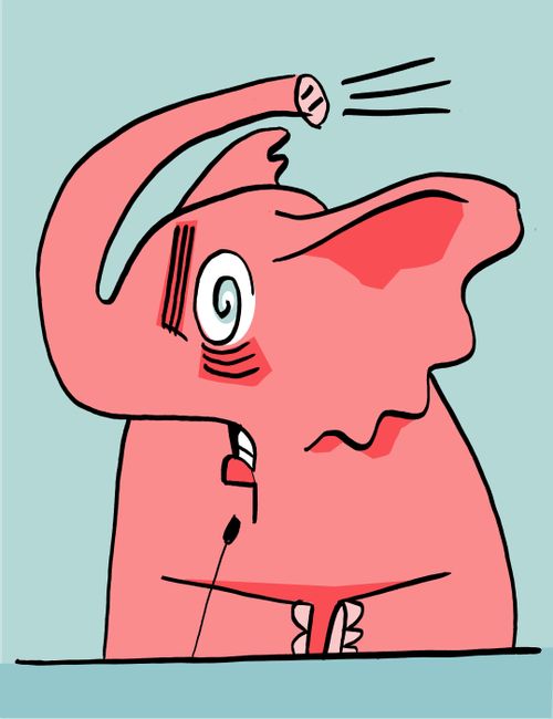 Trump Indignant Elephant