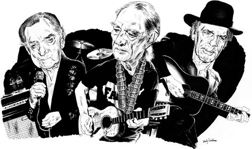 Ray Price, Willie Nelson, Merle Haggard