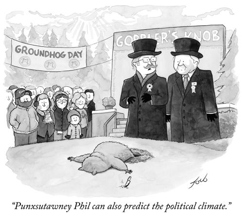 "Punxsutawney Phil can also predict the political climate."