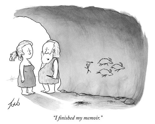 "I finished my memoir."