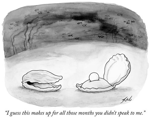 "I guess this makes up for all those months you didn't speak to me."