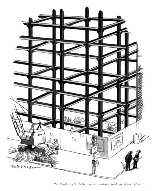 "I think we'd better have another look at those plans."