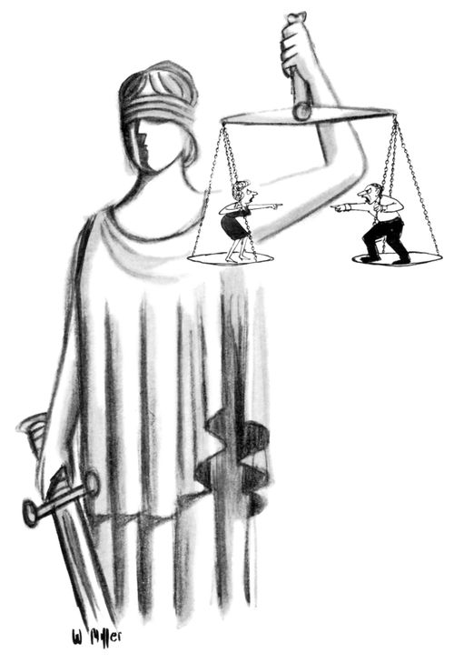 Lady Justice Balances A Marriage Quarrel