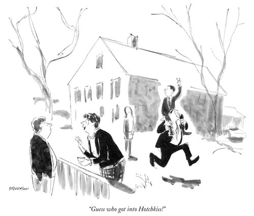 "Guess who got into Hotchkiss!"