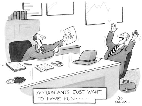 Accountants just want to have fun...