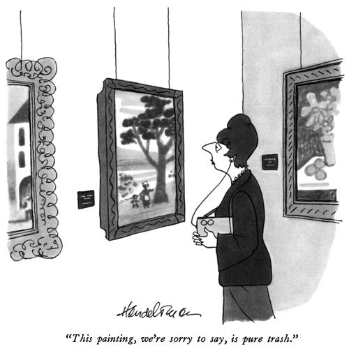 "This painting, we're sorry to say, is pure trash."