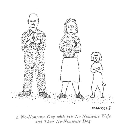A No-Nonsense Guy with His No-Nonsense Wife and Their No-Nonsense Dog