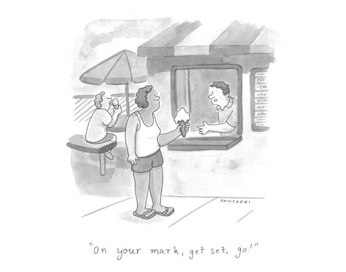 "On your mark, get set, go!"
