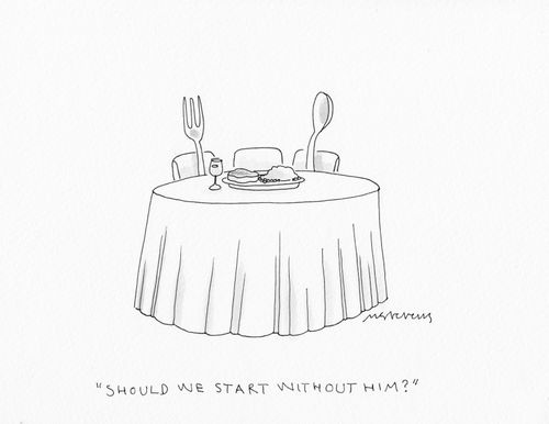 "Should we start without him?"