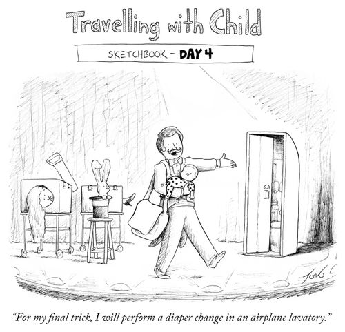 Travelling with Child Sketchbook - day 4