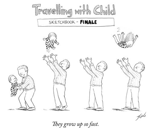 Travelling with child sketchbook - finale