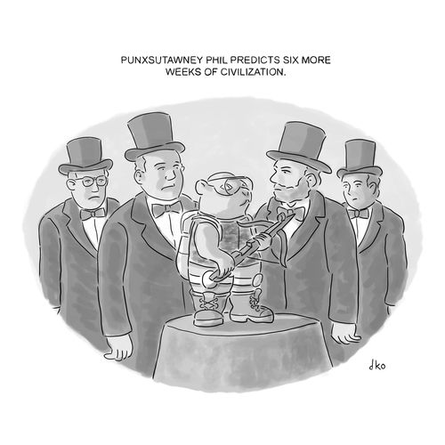 Punxsutawney Phil predicts six more weeks of civilization