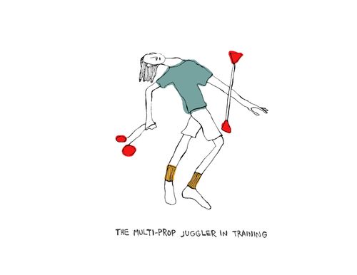 The Multi-Prop Juggler In Training