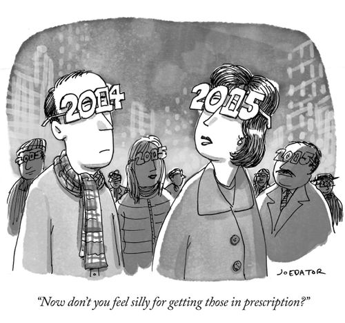 "Now don't you feel silly for getting those in prescription."