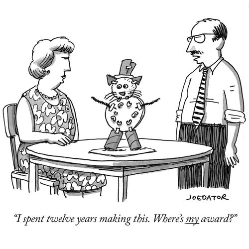 "I spent twelve years making this. Where's MY award?"