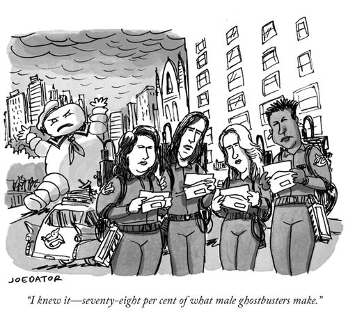 "I knew it - seventy-eight percent of what male ghostbusters make."