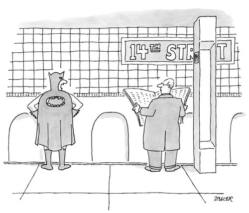 Batman getting the subway