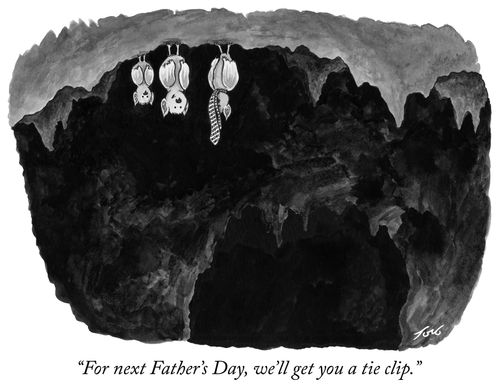 "For next Father's Day, we'll get you a tie clip."