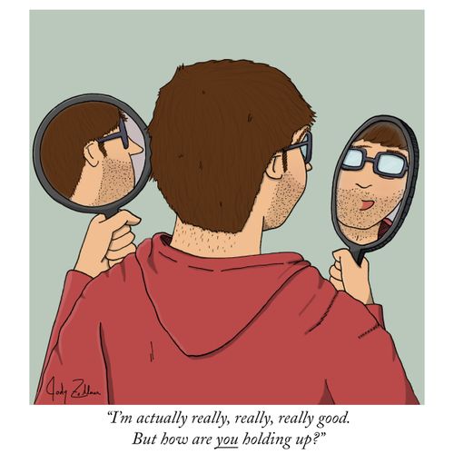 "I'm actually really, really, really good. But how are YOU holding up?"