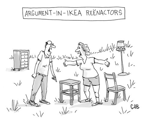 Argument-in-IKEA reenactors 