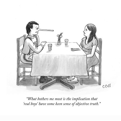 "What bothers me most is the implication that 'real boys' have some keen sense of objective truth."