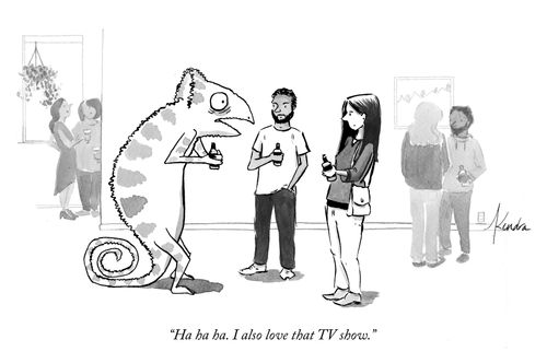 “Ha ha ha. I also love that TV show.”