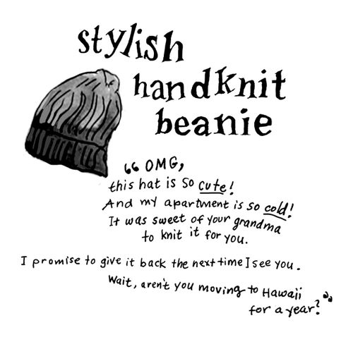 Stylish handknit beanie
