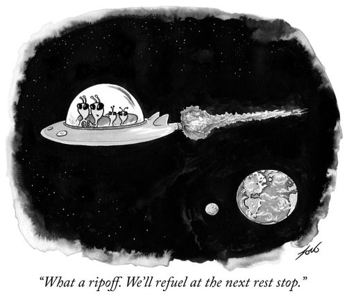 "What a ripoff. We'll refuel at the next rest stop."