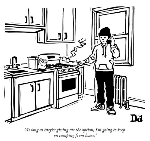 "As long as they're giving me the option, I'm going to keep on camping from home."
