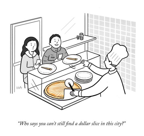 "Who says you can't still find a dollar slice in this city?"