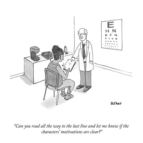 "Can you read all the way to the last line and let me know if the characters' motivations are clear?"