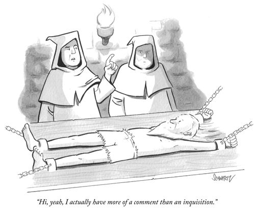 "Hi, yeah, I actually have more of a comment than an inquisition."
