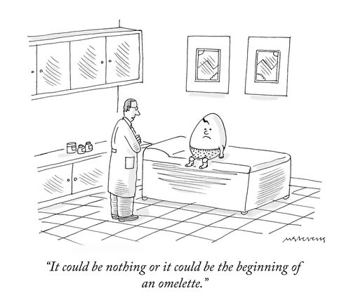 "It could be nothing or it could be the beginning of an omelette."