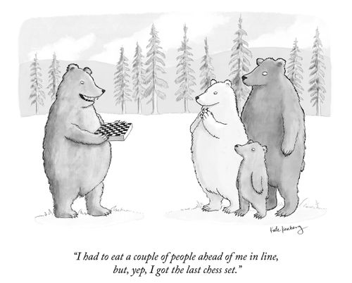 "I had to eat a couple of people ahead of me in line, but, yep, I got the last chess set."