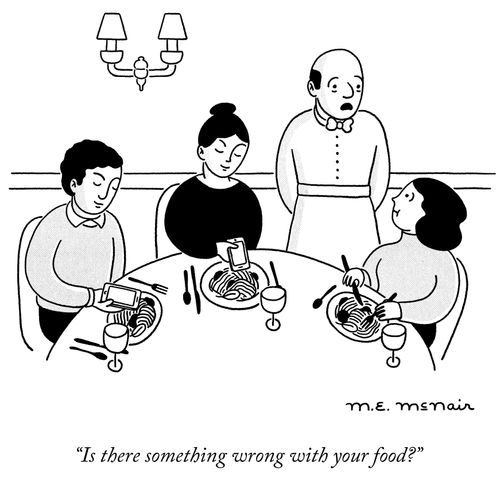 "Is there something wrong with your food?"