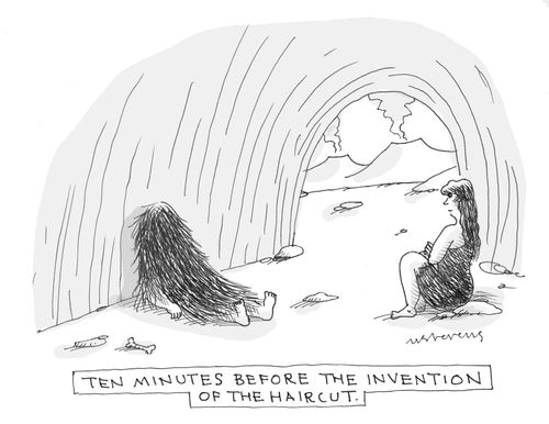 Ten minutes before the invention of the haircut.