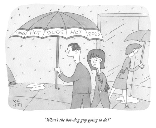 "What's the hot-dog guy going to do?"