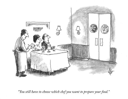 "You still have to choose which chef you want to prepare your food."