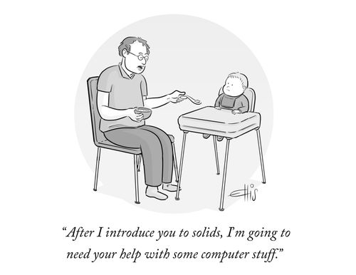 "After I introduce you to solids, I'm going to need your help with some computer stuff."