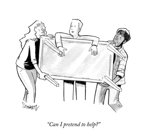 "Can I pretend to help?"
