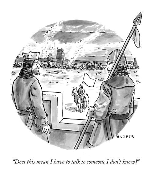 "Does this mean I have to talk to someone I don't know?"
