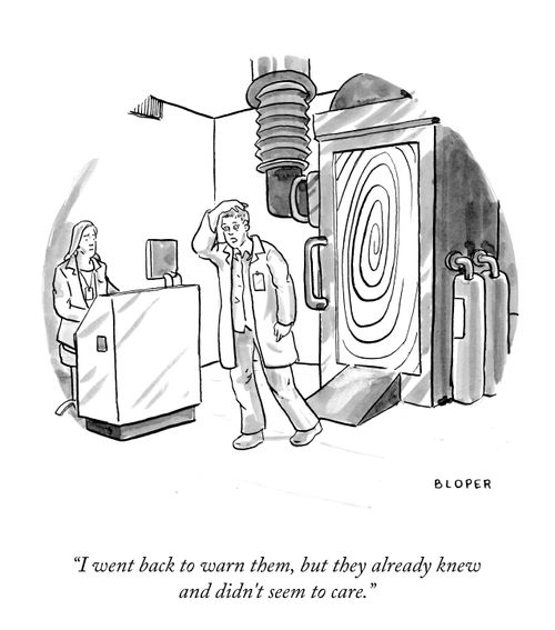 "I went back to warn them, but they already knew and didn't seem to care."