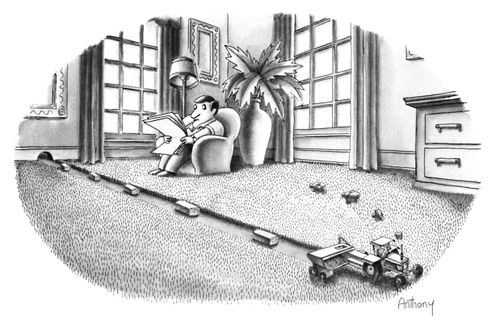 Mouse Combine Harvesting the Carpet