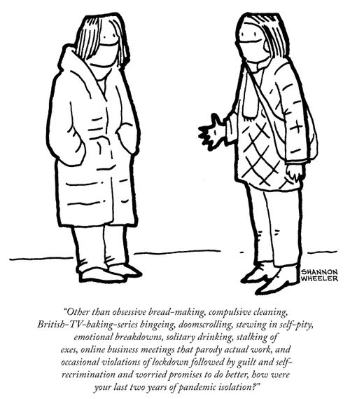"Other than obsessive bread-making, compulsive cleaning, British-TV-baking-series bingeing..."