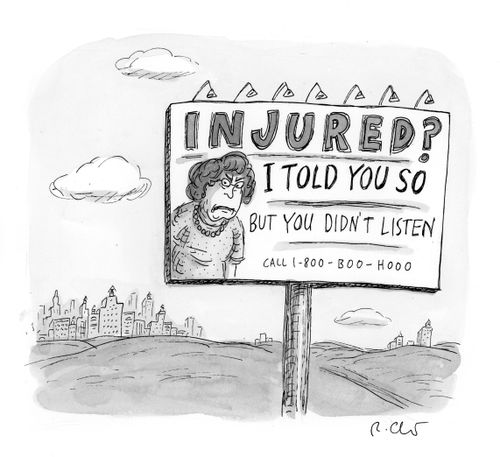 Injured? I told you so but you didn't listen